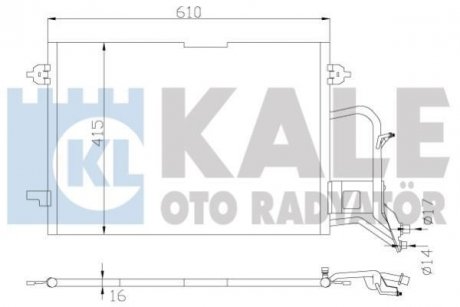 KALE VW Радиатор кондиционера Audi A4,Passat 94- KALE OTO RADYATOR 342935