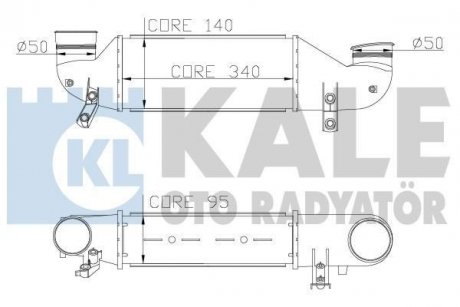KALE FORD Интеркулер Fiesta IV,Focus 1.8D/TDCi 95- KALE OTO RADYATOR 346500 (фото 1)