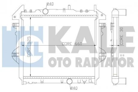 KALE TOYOTA Радиатор охлаждения Hilux VII 2.5/3.0 D-4D 05- KALE OTO RADYATOR 352600 (фото 1)