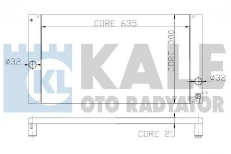 KALE VOLVO Радиатор охлаждения C30/70 II,S40 II,V50 2.0/2.5 04- KALE OTO RADYATOR 352800