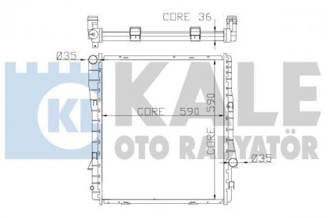 KALE BMW Радиатор охлаждения X5 E53 3.0d/4.4/4.8 KALE OTO RADYATOR 354200 (фото 1)