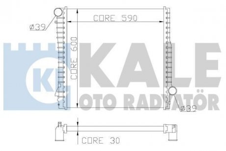 KALE BMW Радиатор охлаждения X5 E53 3.0d/3.0i KALE OTO RADYATOR 354300 (фото 1)