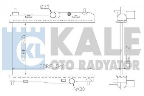 KALE FORD Радиатор охлаждения B-Max,Fiesta VI 1.25/1.4 08- KALE OTO RADYATOR 356100 (фото 1)