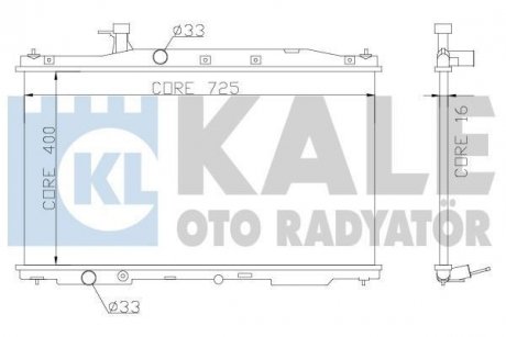 Радиатор охлаждения Honda Cr-V III KALE OTO RADYATOR 357300 (фото 1)