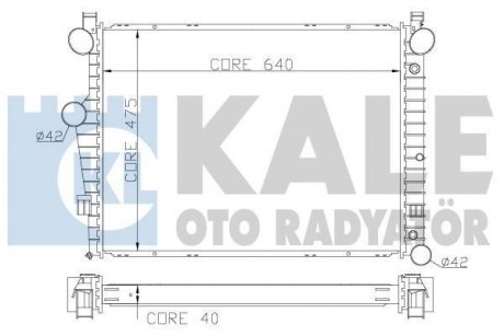 KALE DB Радиатор охлаждения S-Class W220 4.3/5.0 98- KALE OTO RADYATOR 360700 (фото 1)