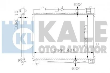 KALE TOYOTA Радиатор охлаждения Yaris 1.0/1.3 05- KALE OTO RADYATOR 367000