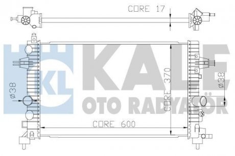 KALE OPEL Радиатор охлаждения Astra H,Zafira B 1.6/1.8 KALE OTO RADYATOR 371200 (фото 1)