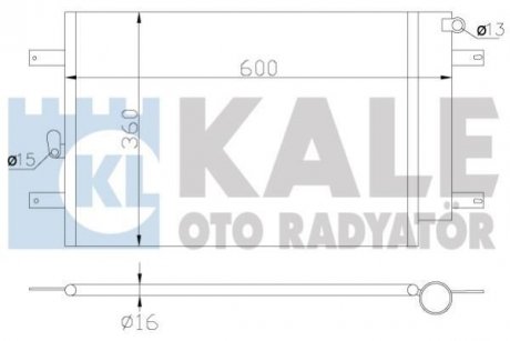 KALE VW Радиатор кондиционера Sharan,Ford Galaxy,Seat 00- KALE OTO RADYATOR 375900