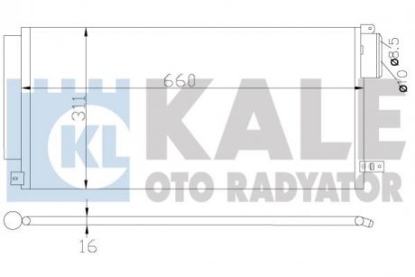 Радиатор кондиционера Fiat Bravo II, Punto/Opel Corsa D KALE OTO RADYATOR 389100