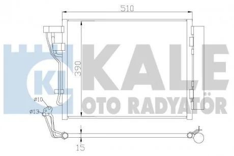 Радіатор кондиціонера Hyundai Elantra, i30/KIA Ceed (06-12) 1.6 CRDi, 2.0 CRDi KALE OTO RADYATOR 391600