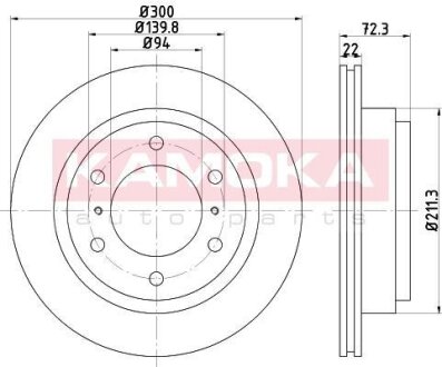 Гальмівний диск KAMOKA 1031011