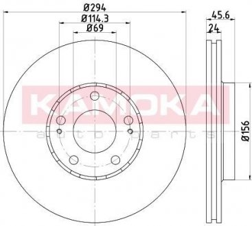 Тормозной диск KAMOKA 1031014