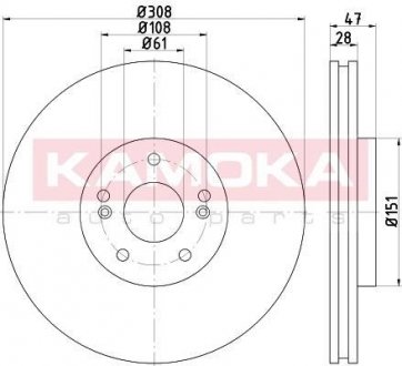 Тормозной диск KAMOKA 1031018