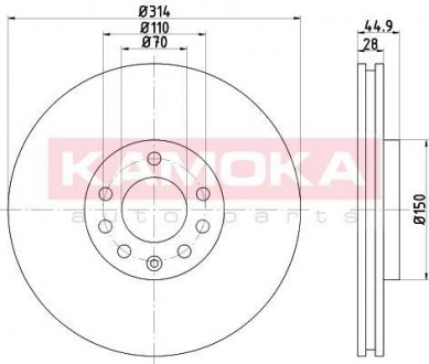 TARCZA HAMULC. OPEL VECTRA C 02- KAMOKA 1031125