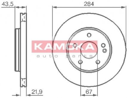 Тормозной диск KAMOKA 1031176 (фото 1)