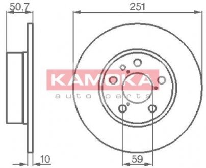 Тормозной диск KAMOKA 103134 (фото 1)