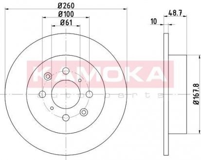Тормозной диск KAMOKA 103151 (фото 1)
