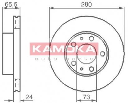 Тормозной диск KAMOKA 1031534 (фото 1)