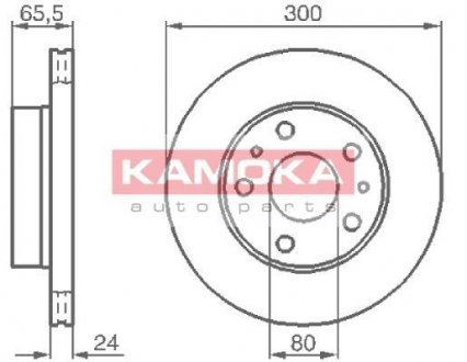 Тормозной диск KAMOKA 1031536 (фото 1)