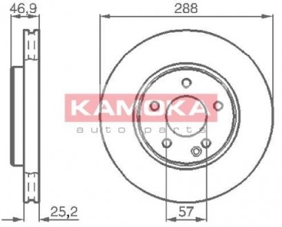 Тормозной диск KAMOKA 1031634