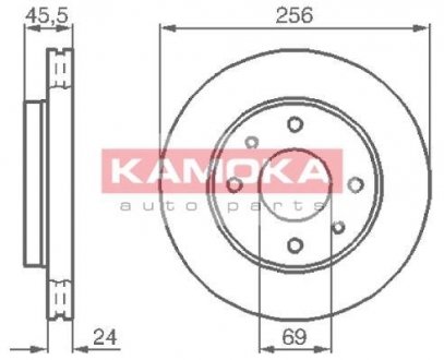 Тормозной диск KAMOKA 1031770 (фото 1)