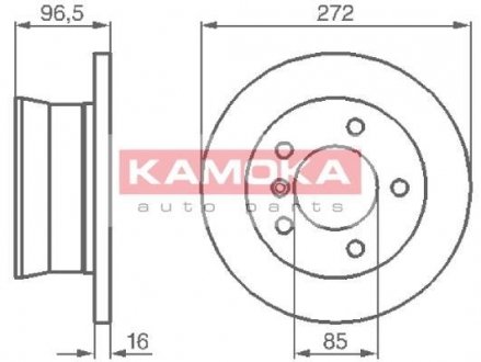 Тормозной диск KAMOKA 1031864 (фото 1)