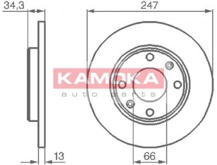 Тормозной диск KAMOKA 1031990 (фото 1)