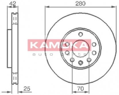 Тормозной диск KAMOKA 1032082 (фото 1)