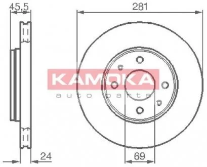Гальмівний диск KAMOKA 1032136
