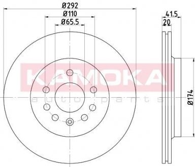 Диск гальмівний VECTRA C 02-, FIAT CROMA 05- TY? Тормозной диск KAMOKA 103213