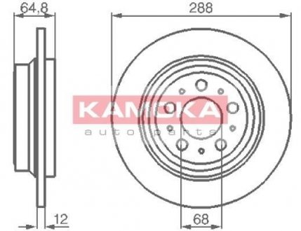 Тормозной диск KAMOKA 1032158 (фото 1)