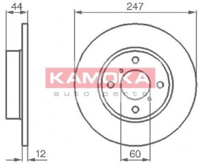 Тормозной диск KAMOKA 1032296 (фото 1)