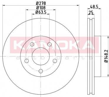 Тормозной диск KAMOKA 1032444 (фото 1)