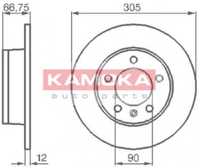 Гальмівний диск KAMOKA 1032544