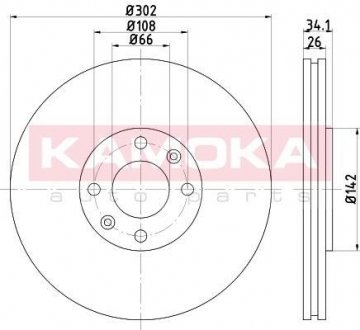 Тормозной диск KAMOKA 103261 (фото 1)