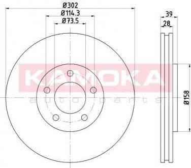 Тормозной диск KAMOKA 103269 (фото 1)