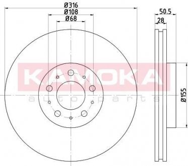 Тормозной диск KAMOKA 1032852
