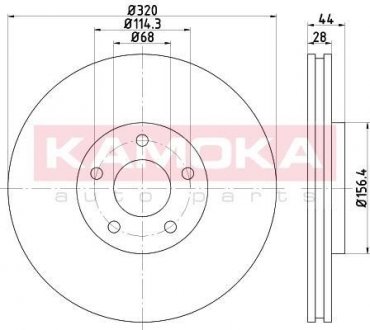 Гальмівний диск KAMOKA 103290 (фото 1)