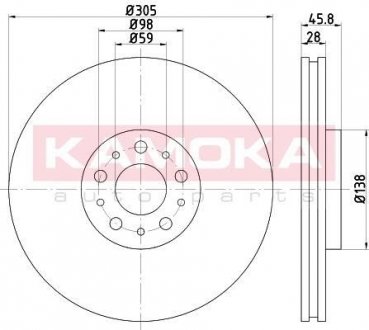 Гальмівний диск KAMOKA 103294 (фото 1)