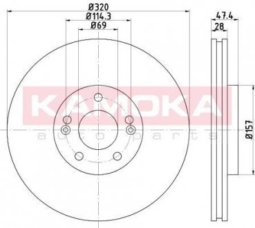 Тормозной диск KAMOKA 103296 (фото 1)