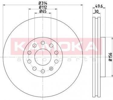 Тормозной диск KAMOKA 103308