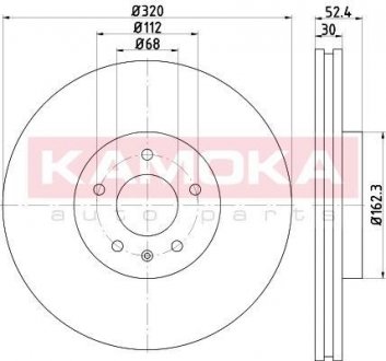 Тормозной диск KAMOKA 103309