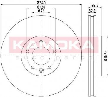 Гальмівний диск KAMOKA 103319 (фото 1)