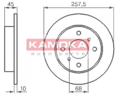 Тормозной диск KAMOKA 103534 (фото 1)