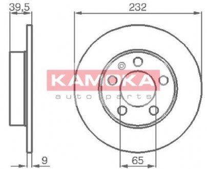 Тормозной диск KAMOKA 1036068 (фото 1)