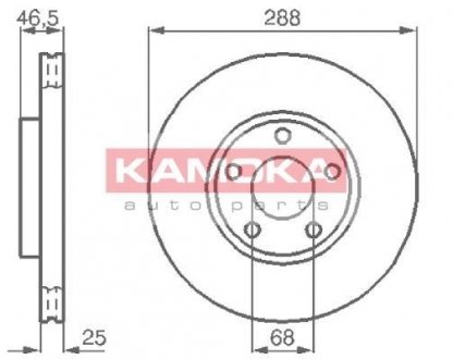 Тормозной диск KAMOKA 103640 (фото 1)