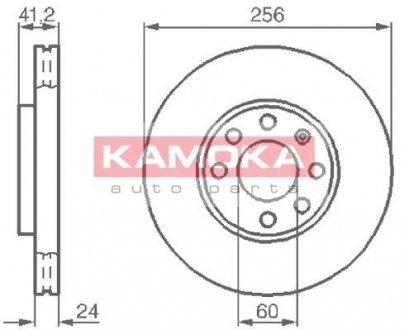 Тормозной диск KAMOKA 1036808 (фото 1)