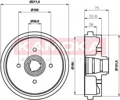 Тормозной барабан KAMOKA 104008