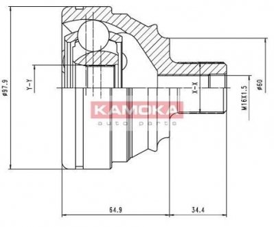 Шарнирный комплект, приводной вал KAMOKA 6426