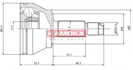 Шарнірний набір, привідний вал KAMOKA 6512